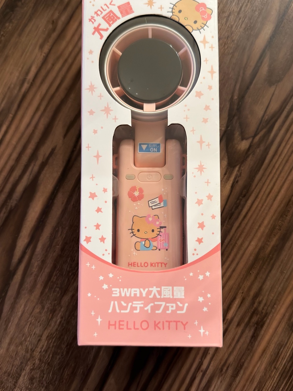 NIB Hello Kitty Pink 3-Way Portable Fan